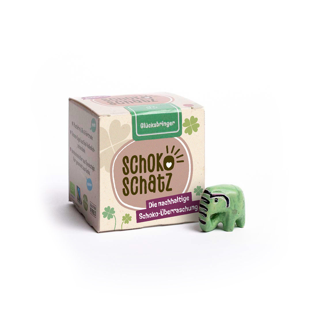 SchokoSchatz für Lieblingsmenschen -  Glücksbringer (zartbitter / vegan)