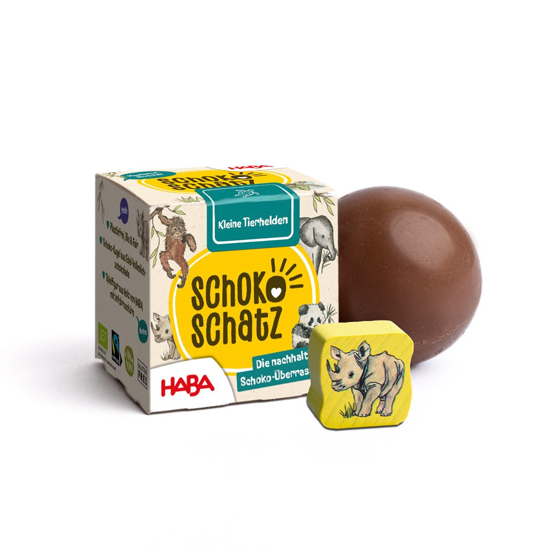 VORBESTELLBAR: Thekendisplay SchokoSchatz für Kids / Edition "Kleine Tierhelden" mit HABA  (Display inkl. 18 SchokoSchätze)